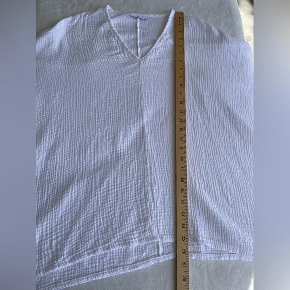 Bryn Walker White Bax Shirt Woven Cotton Gauze Tunic Top Oversized - Picture 6 of 9